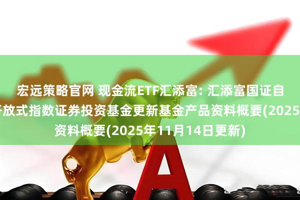 宏远策略官网 现金流ETF汇添富: 汇添富国证自由现金流交易型开放式指数证券投资基金更新基金产品资料概要(2025年11月14日更新)
