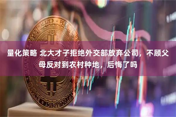 量化策略 北大才子拒绝外交部放弃公司，不顾父母反对到农村种地，后悔了吗